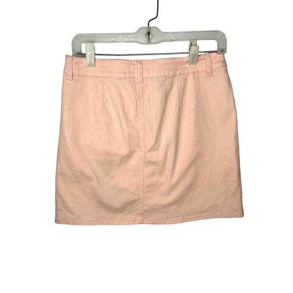 ONE HART Juniors Pink Embroidered Flowers Mini Skirt Unlined Size M - Picture 2 of 4